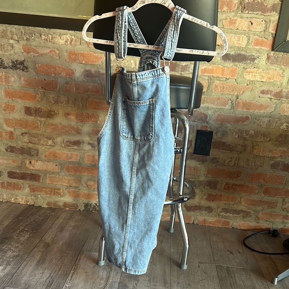 Light Blue Denim Overalls dress